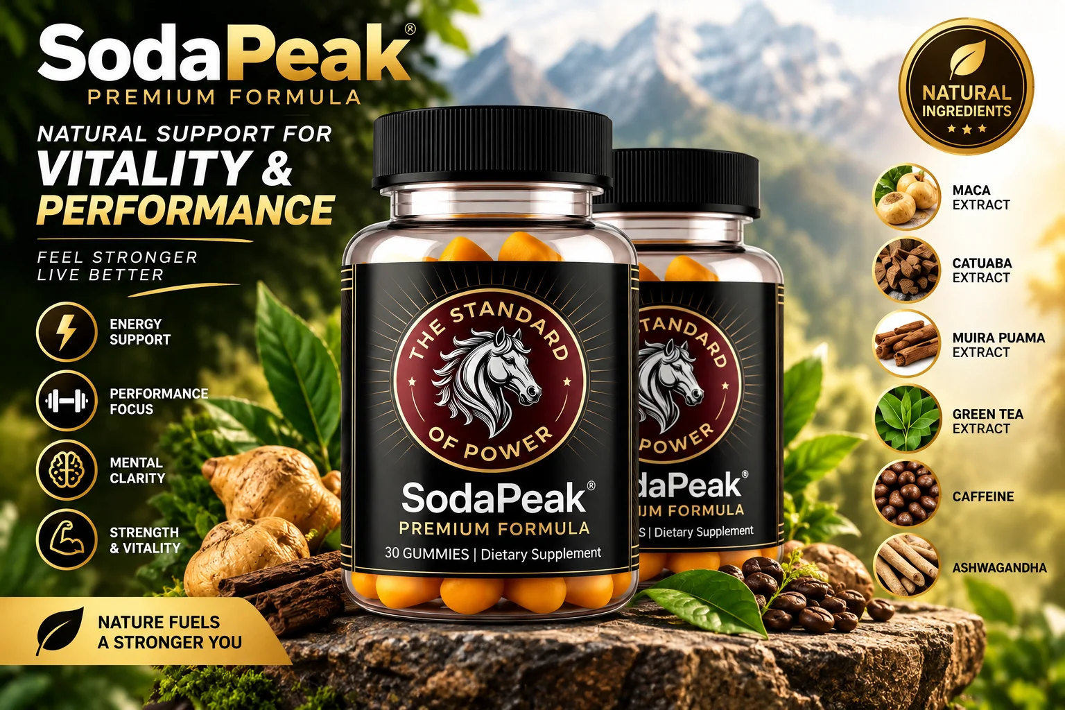 SodaPeak natural ingredients and premium formula